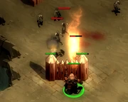 Lucifer can be manually ordered to attack through walls. This will damage the walls.